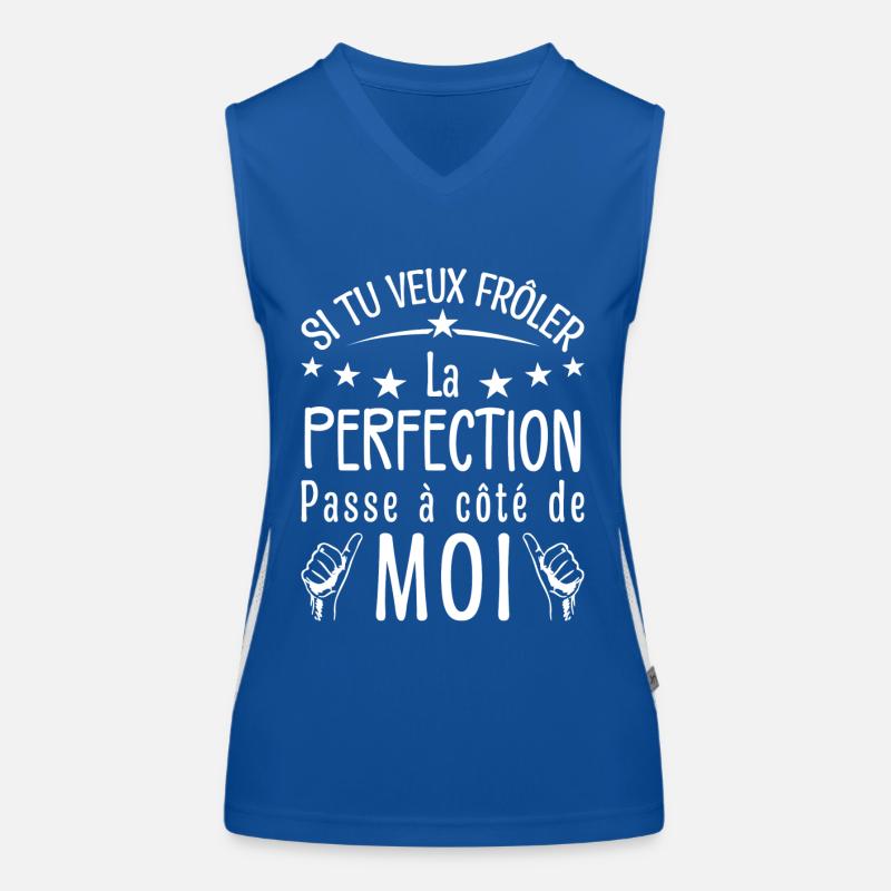 Du willst der Perfektion nahe sein, geh an mir vorbei Funktionelles Kontrast-Tank Top für Frauen