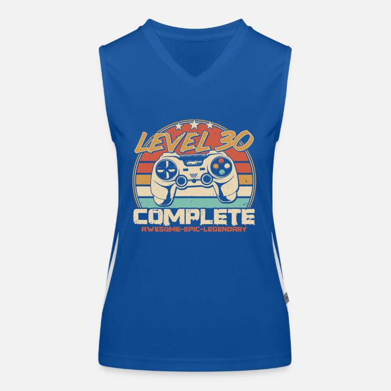 30. Geburtstag Gamer Level 30 Freigeschaltet Funktionelles Kontrast-Tank Top für Frauen
