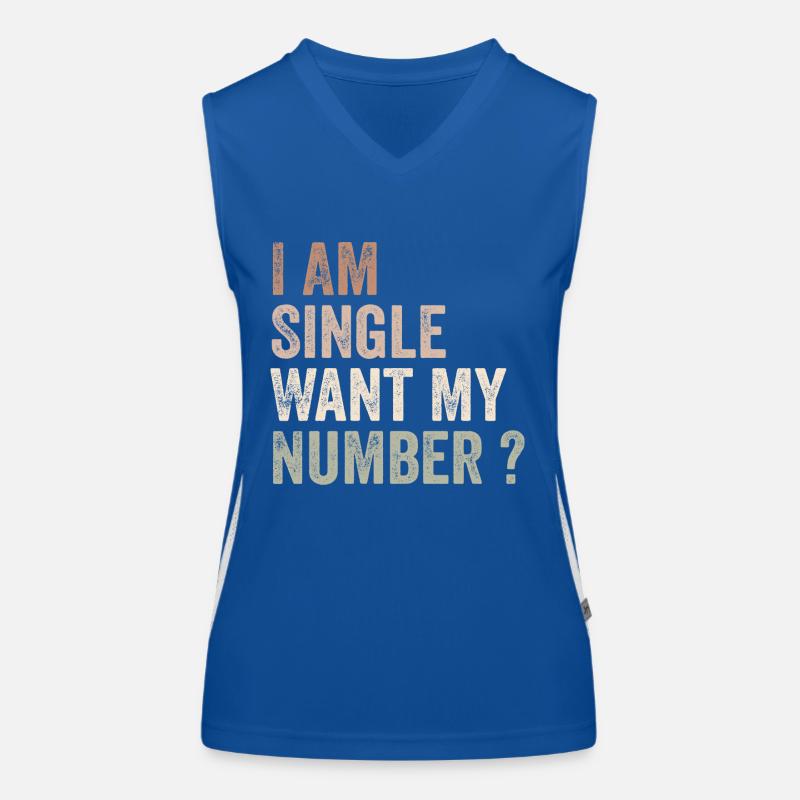 Ich bin Single will meine Nummer | Komisch Funktionelles Kontrast-Tank Top für Frauen