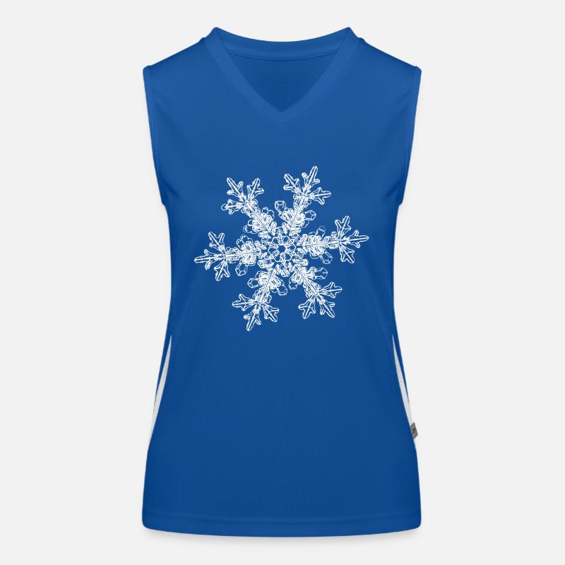 snowflake 7 white Funktionelles Kontrast-Tank Top für Frauen