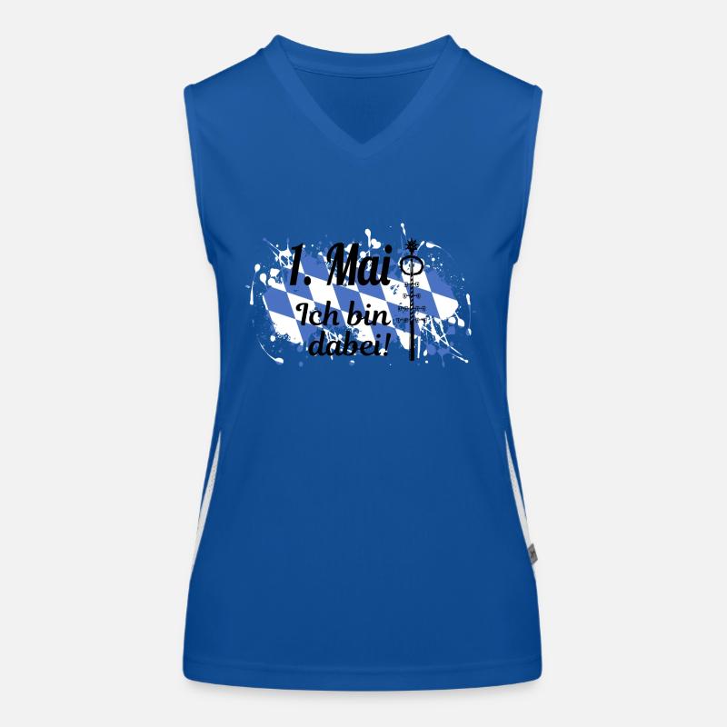 1. Mai - Ich bin dabei! Funktionelles Kontrast-Tank Top für Frauen