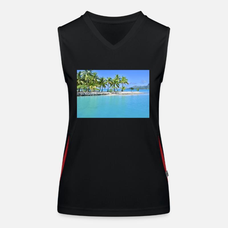 Lagon de Bora Bora Débardeur respirant contrasté Femme