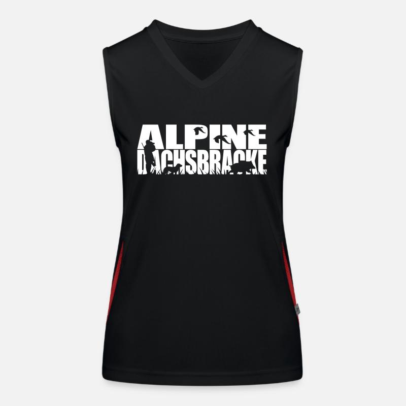 ALPINE DACHSBRACKE Jagdhunde Jagdhund Wilsigns Funktionelles Kontrast-Tank Top für Frauen