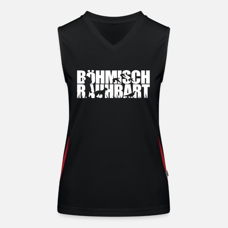 BÖHMISCH RAUHBART Jagdhunde Jagdhund Wilsigns Funktionelles Kontrast-Tank Top für Frauen