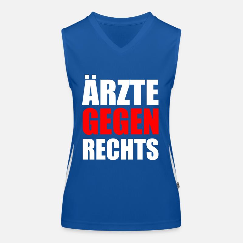 Ärzte gegen rechts Funktionelles Kontrast-Tank Top für Frauen