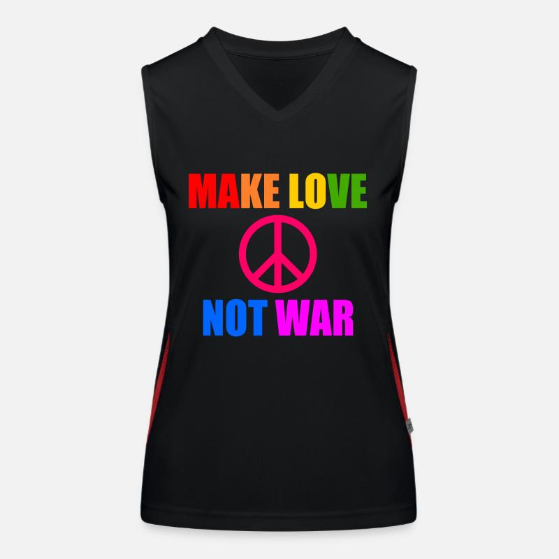 Make love not war Débardeur respirant contrasté Femme
