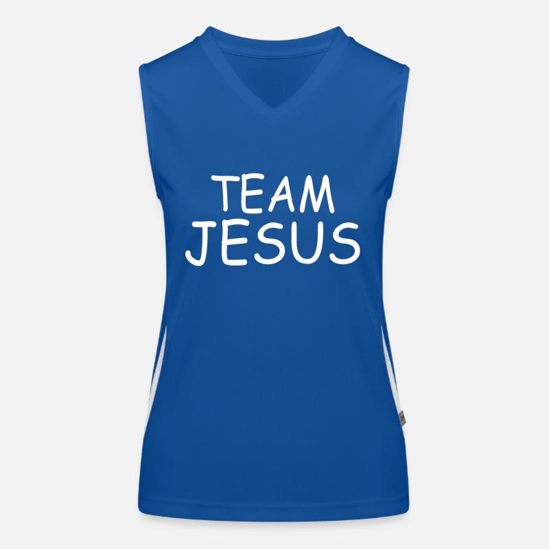Team jesus Funktionelles Kontrast-Tank Top für Frauen