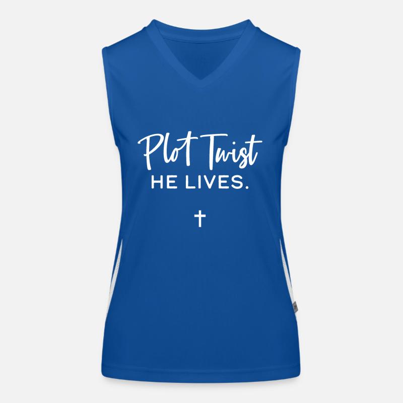 Plot Twist He Lives Women's Functional Contrast Tank Top