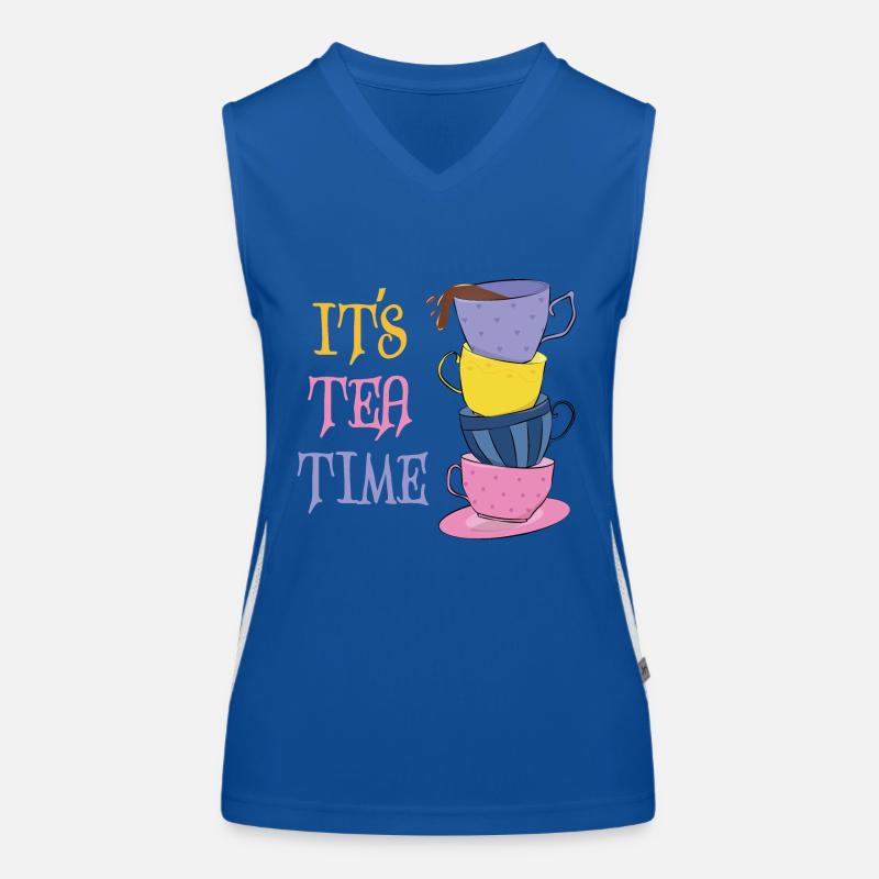 It's Tea Time Women's Functional Contrast Tank Top