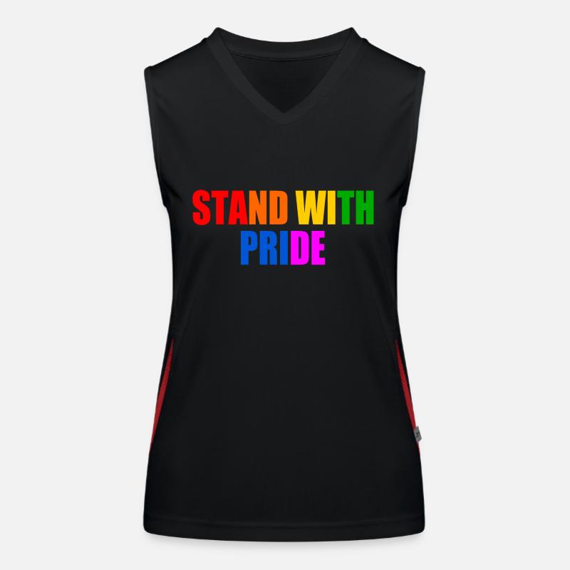 Stand with pride Women's Functional Contrast Tank Top