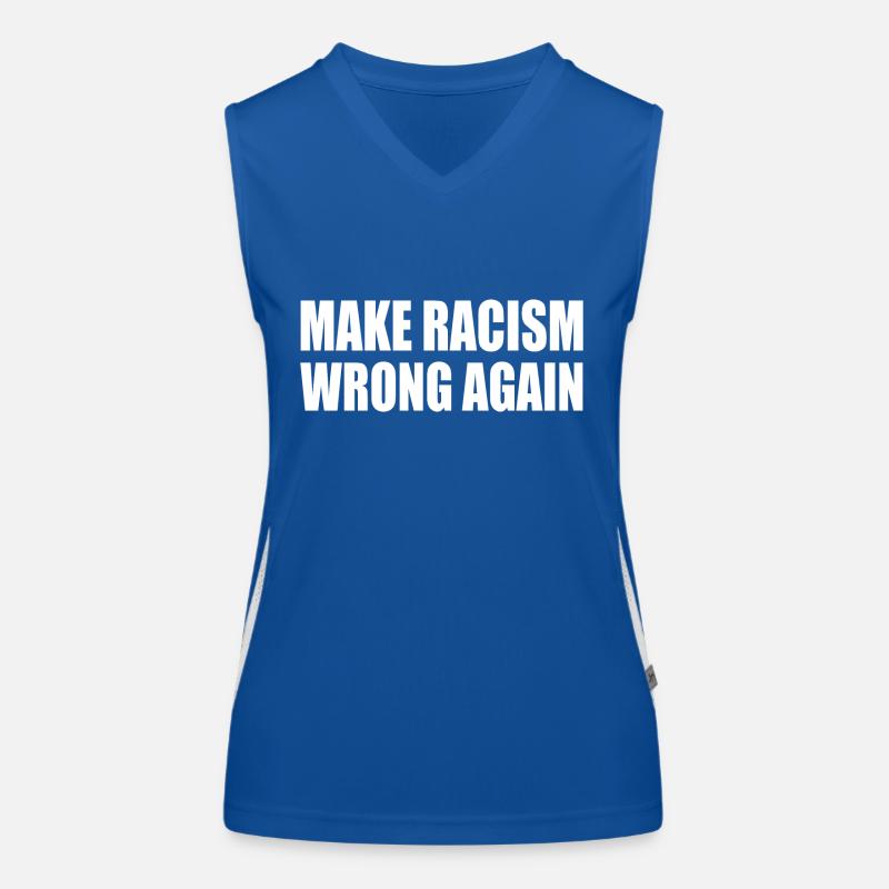 make racism wrong again Women's Functional Contrast Tank Top