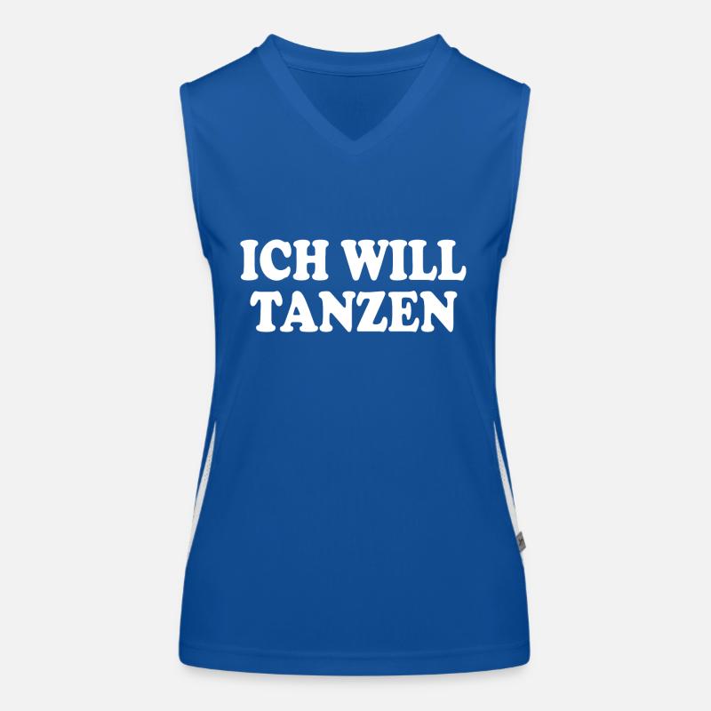 Ich will tanzen Funktionelles Kontrast-Tank Top für Frauen