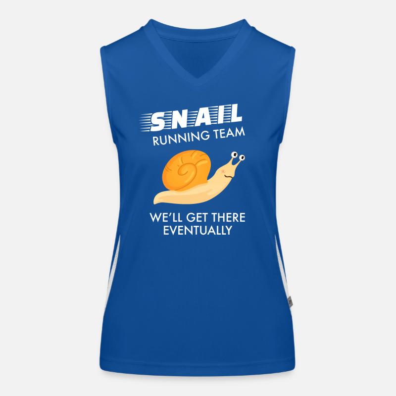 Snail Running Team - Marathon Run Runner Slow Débardeur respirant contrasté Femme