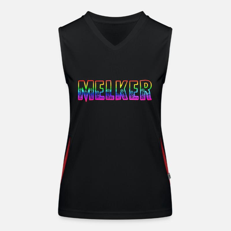 melker rs regenbogen Funktionelles Kontrast-Tank Top für Frauen