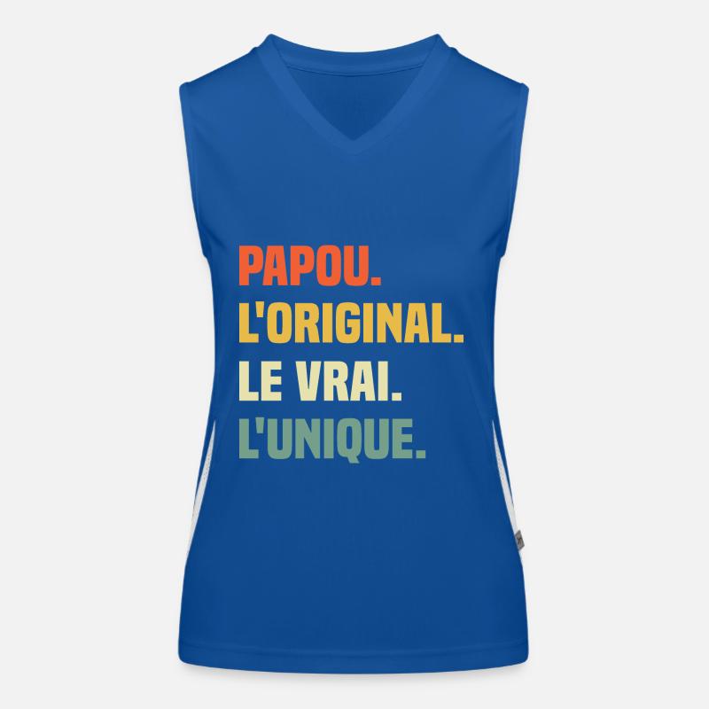 Papou L'original Le Vrai L'unique Cadeau Vintage Débardeur respirant contrasté Femme