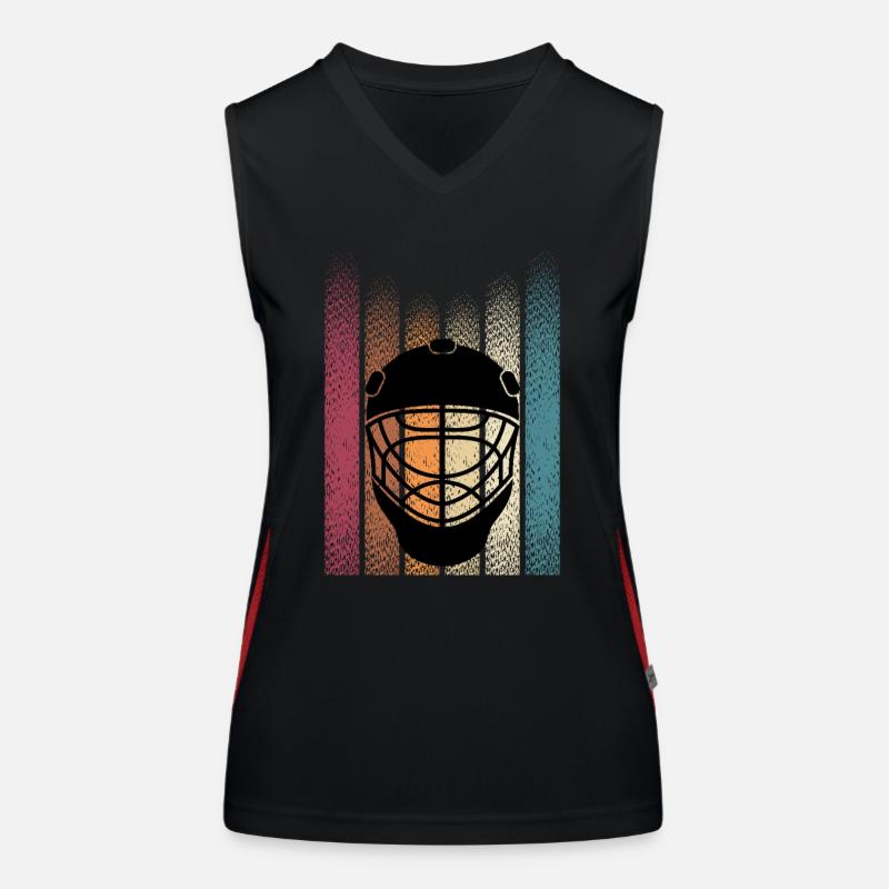 Retro Eishockey Funktionelles Kontrast-Tank Top für Frauen