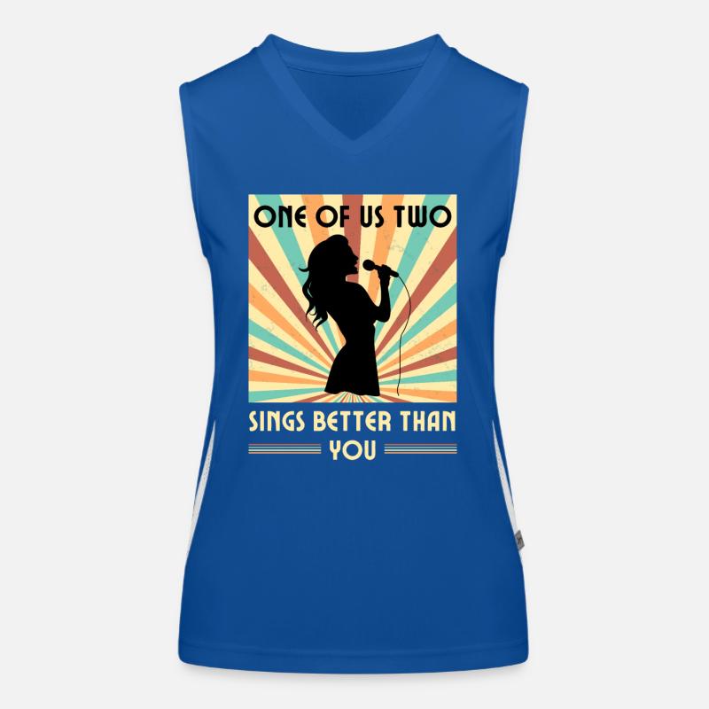 Einer Von Uns Beiden Singt Besser Als Du Funktionelles Kontrast-Tank Top für Frauen