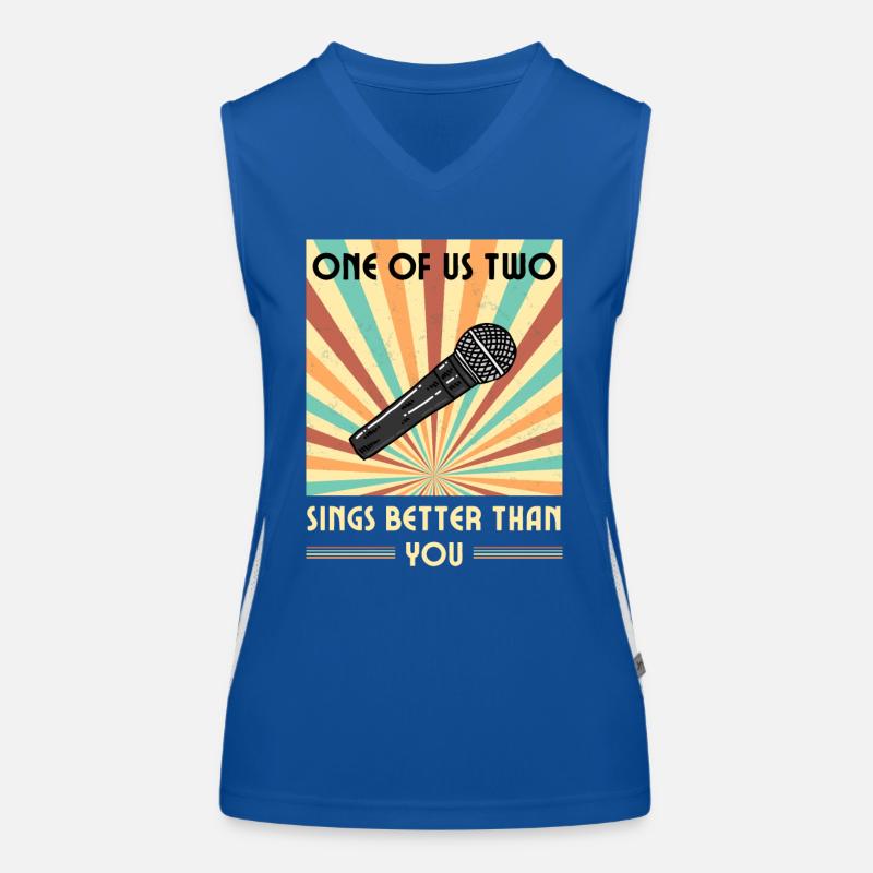 Einer Von Uns Beiden Singt Besser Als Du Funktionelles Kontrast-Tank Top für Frauen