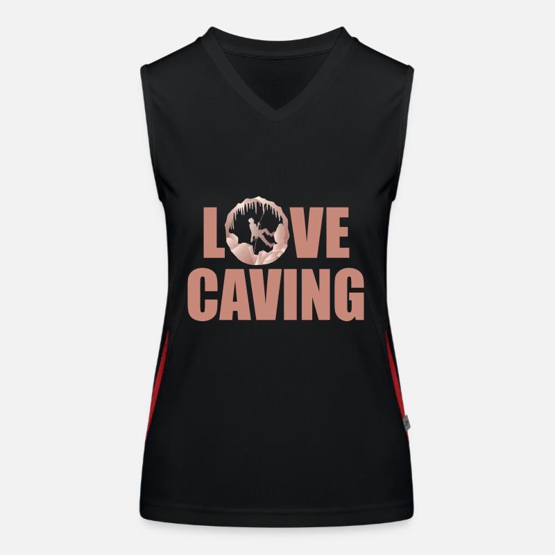 Love Caving - Speleology Potholing Caver Women's Functional Contrast Tank Top