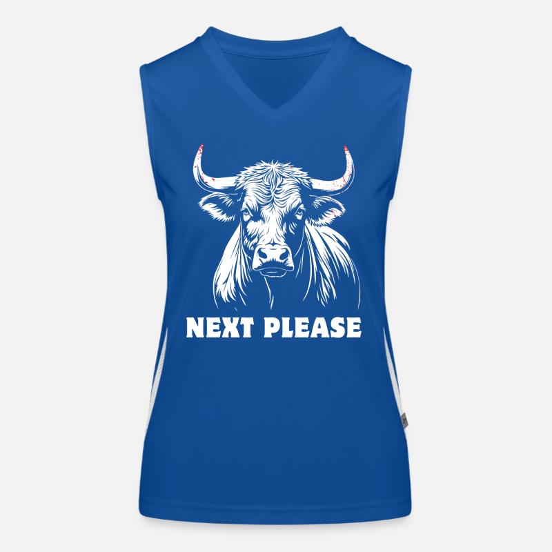Stier - Next please - stolz, selbstbewusst Funktionelles Kontrast-Tank Top für Frauen