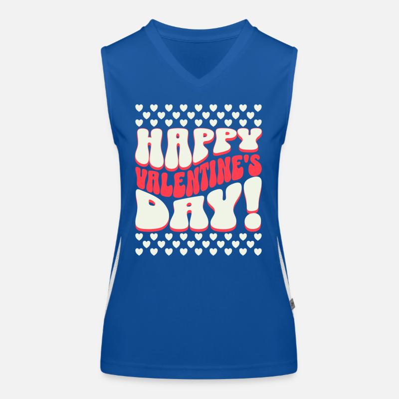 Retro St Valentin Couple Joyeuse Saint Valentin Débardeur respirant contrasté Femme