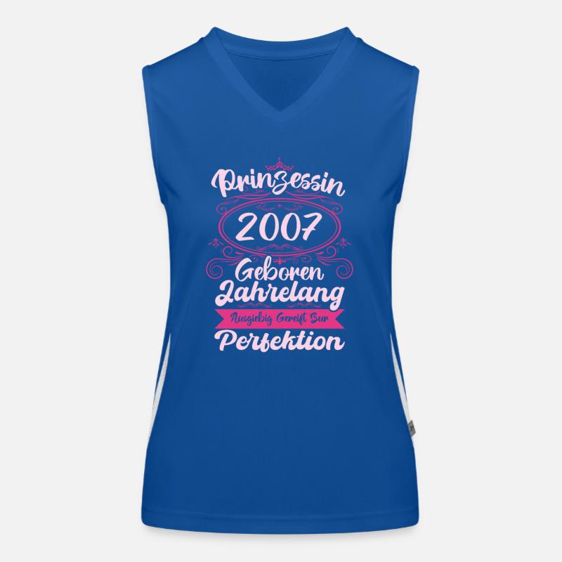 Prinzessin seit 2007 Geburtstag 2007 Funktionelles Kontrast-Tank Top für Frauen