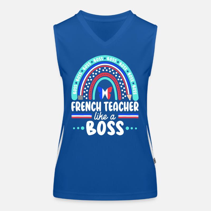 Humour Prof de Français Comme Boss Enseignant Débardeur respirant contrasté Femme