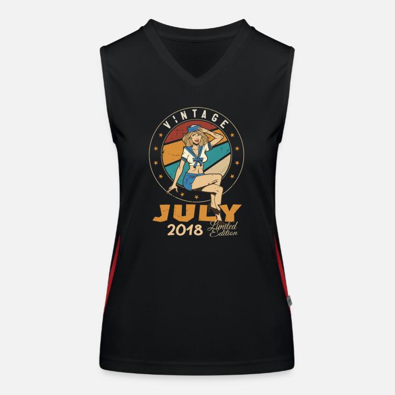 Juli 2018 Juli Geburtstagsgeschenk Juli 2018 Funktionelles Kontrast-Tank Top für Frauen