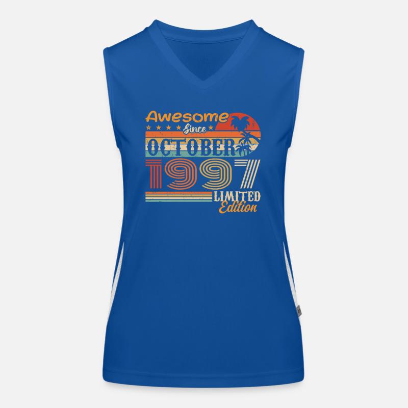 1987 October Vintage - October 1987 Women's Functional Contrast Tank Top