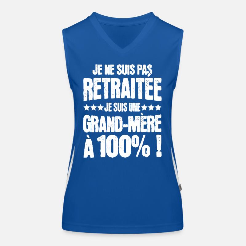 Grand-Mère à 100% Retraitée Mamie Débardeur respirant contrasté Femme