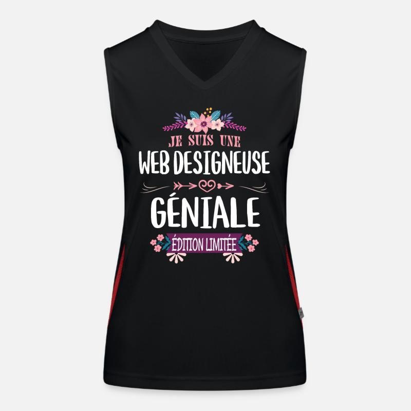 Édition Limitée Web Designeuse Géniale Débardeur respirant contrasté Femme