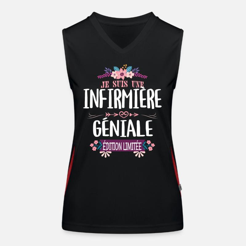 Édition Limitée Infirmière Géniale Débardeur respirant contrasté Femme