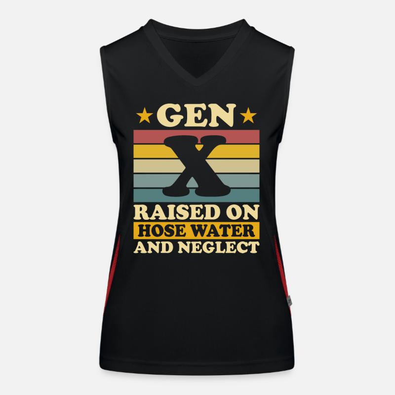 Generation X Humor Funktionelles Kontrast-Tank Top für Frauen