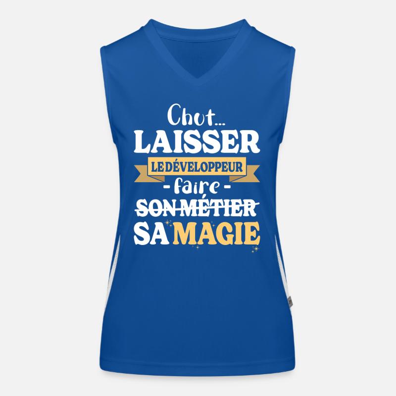 Developer Makes His Magic Humor Dev Women's Functional Contrast Tank Top