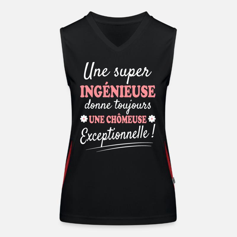Exceptionnelle Ingénieuse Chômeuse Débardeur respirant contrasté Femme