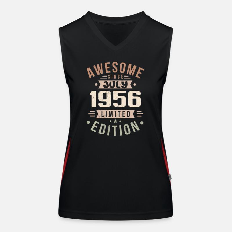 Luglio 1956 Compleanno Luglio 1956 Regalo di compleanno Top sportivo da donna in contrasto cromatico