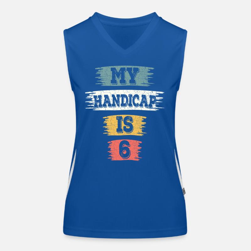 Humor Golfer 6 Handicap Golf Women's Functional Contrast Tank Top