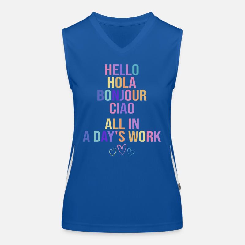 Ausbildung Bilingualer Humorlehrer Funktionelles Kontrast-Tank Top für Frauen