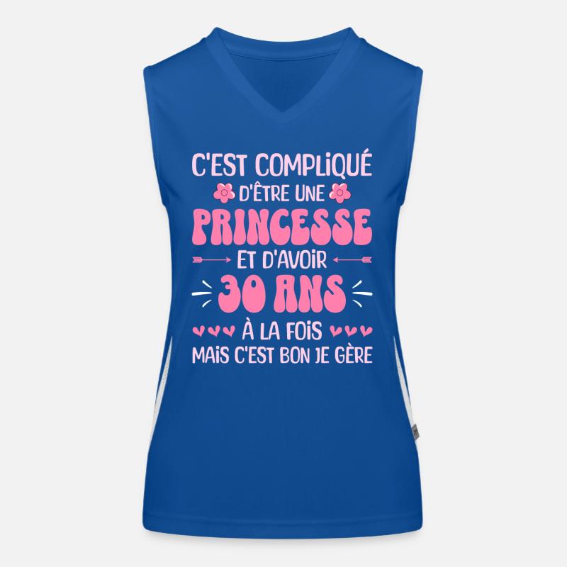 Femme Princesse Anniversaire 30 Ans Débardeur respirant contrasté Femme