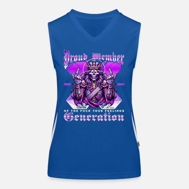 Skull Rock Humor Generation X Women's Functional Contrast Tank Top