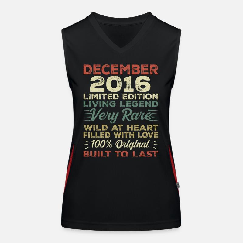Décembre 2016 - Anniversaire Décembre 2016 année Débardeur respirant contrasté Femme