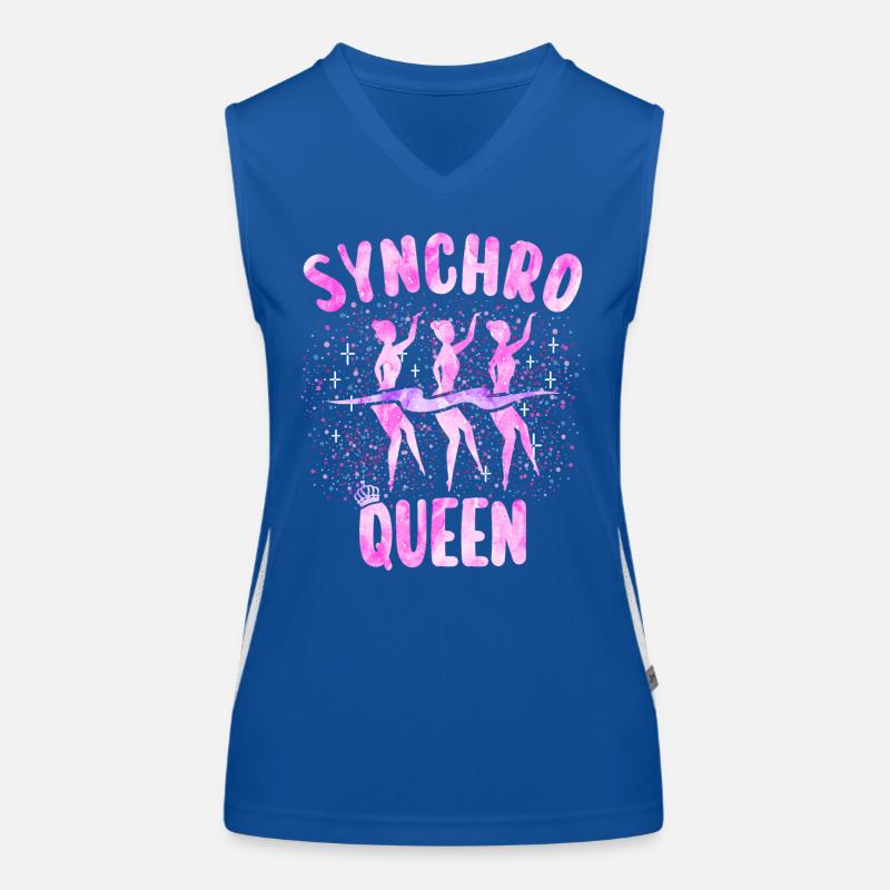 Queen Synchronschwimmen Frauen Funktionelles Kontrast-Tank Top für Frauen