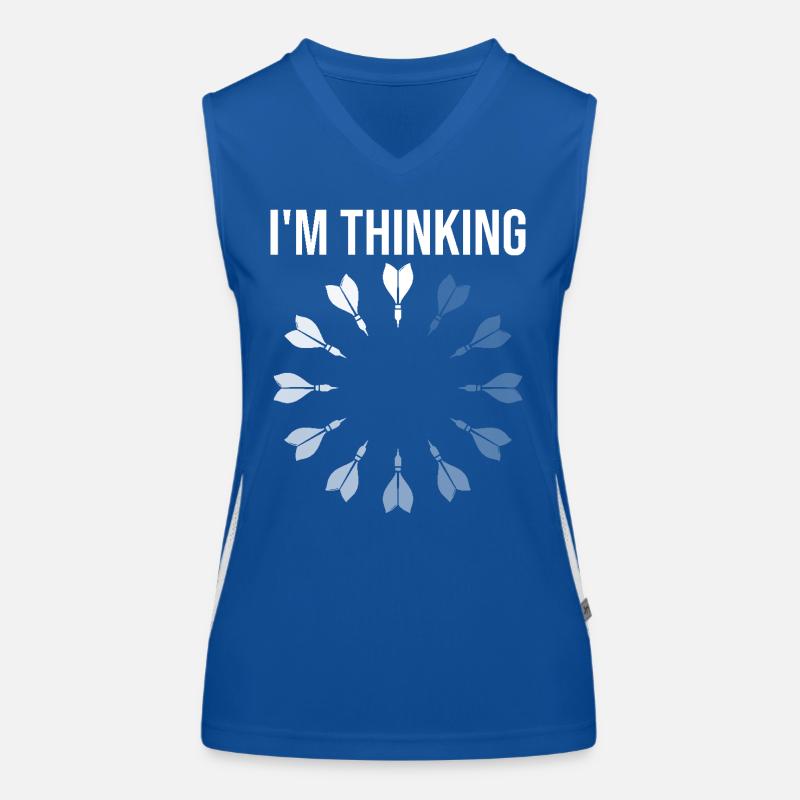 Game Humor Darts Player Women's Functional Contrast Tank Top