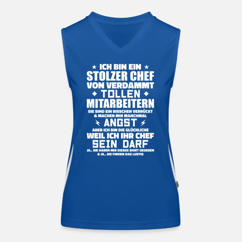 Ein stolzer chef von verdammt tollen mitarbeitern Funktionelles Kontrast-Tank Top für Frauen
