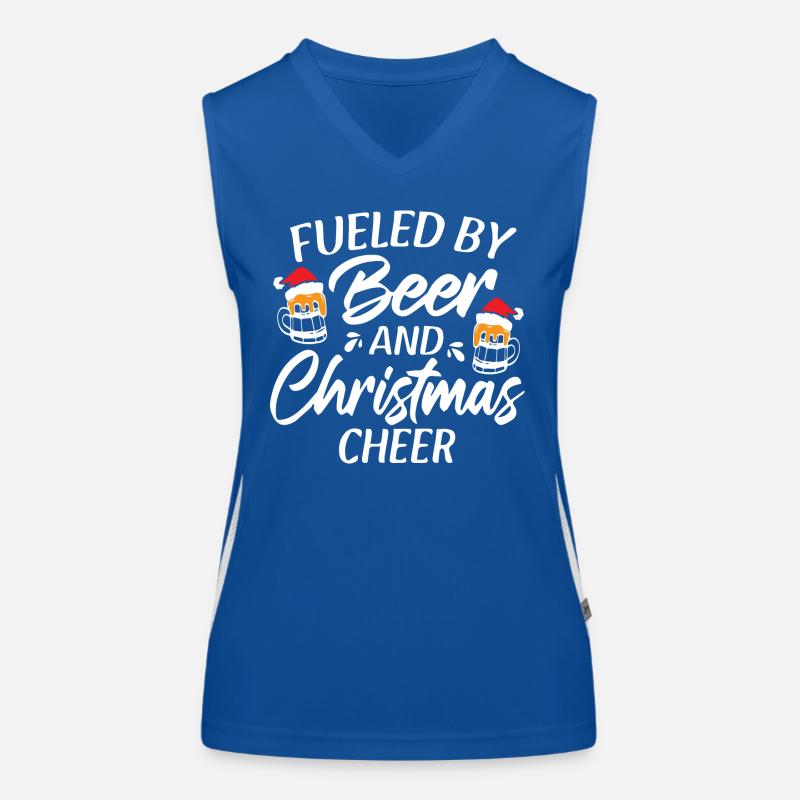 Fulled By Beer and Christmas Cheer1 Women's Functional Contrast Tank Top