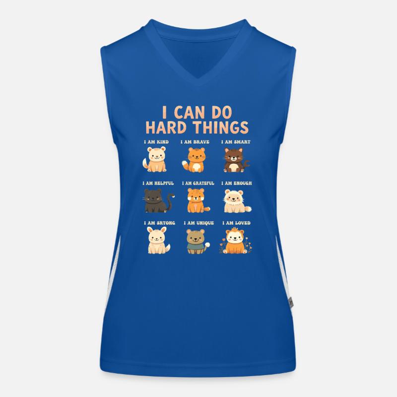 Ich kann harte Dinge tun Funktionelles Kontrast-Tank Top für Frauen