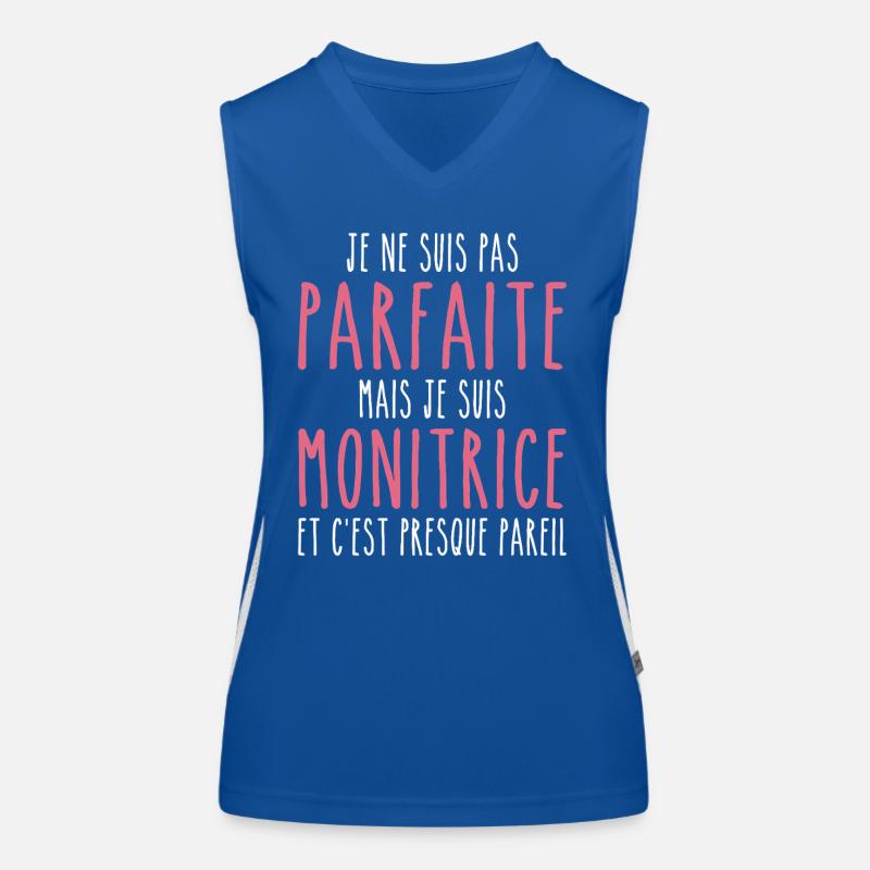 Pas parfaite mais je suis Monitrice Débardeur respirant contrasté Femme