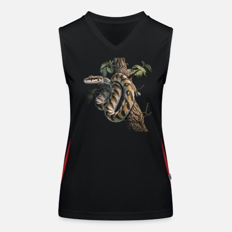 Python in the tree: A majestic animal Women's Functional Contrast Tank Top