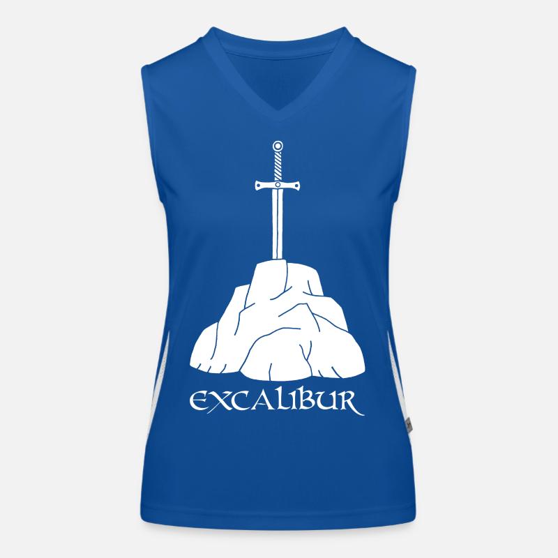 Das Excalibur Schwert (weiß) Funktionelles Kontrast-Tank Top für Frauen