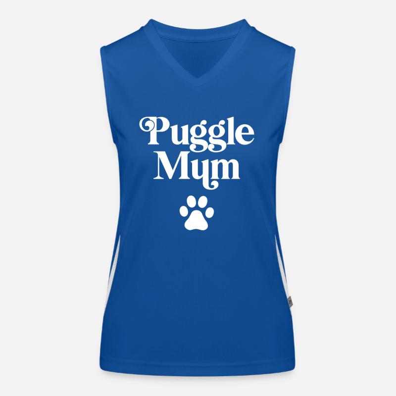 Puggle Mama Funktionelles Kontrast-Tank Top für Frauen